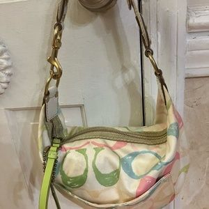 Coach Multicolor Monogram Hobo Satchel